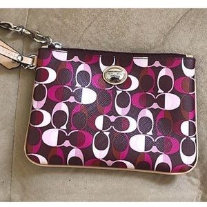 New Coach Purple Wristlet